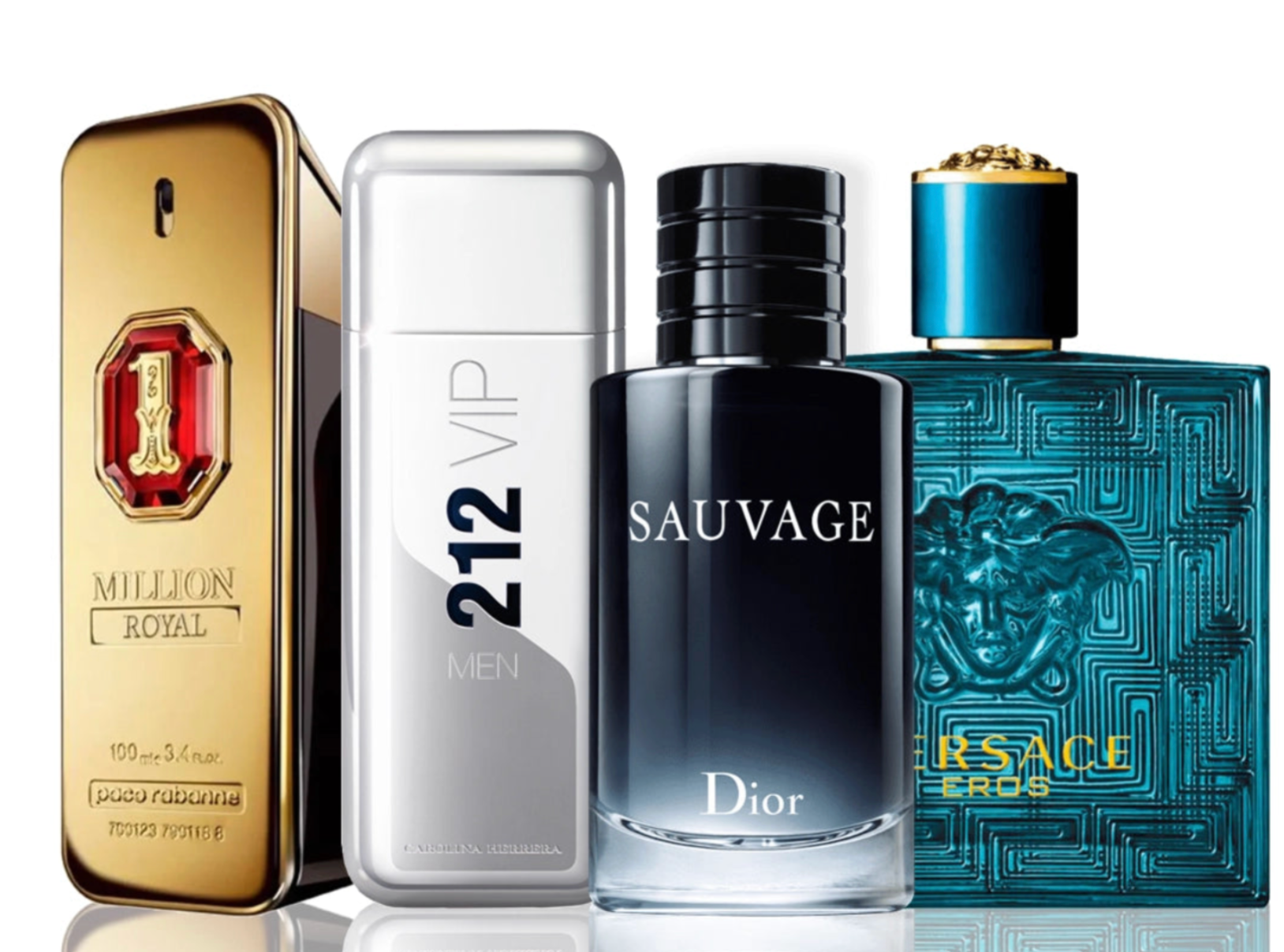 Zestaw 4 perfum | One Million Royal + 212 VIP Men + Sauvage Dior + Versace Eros 100 ml