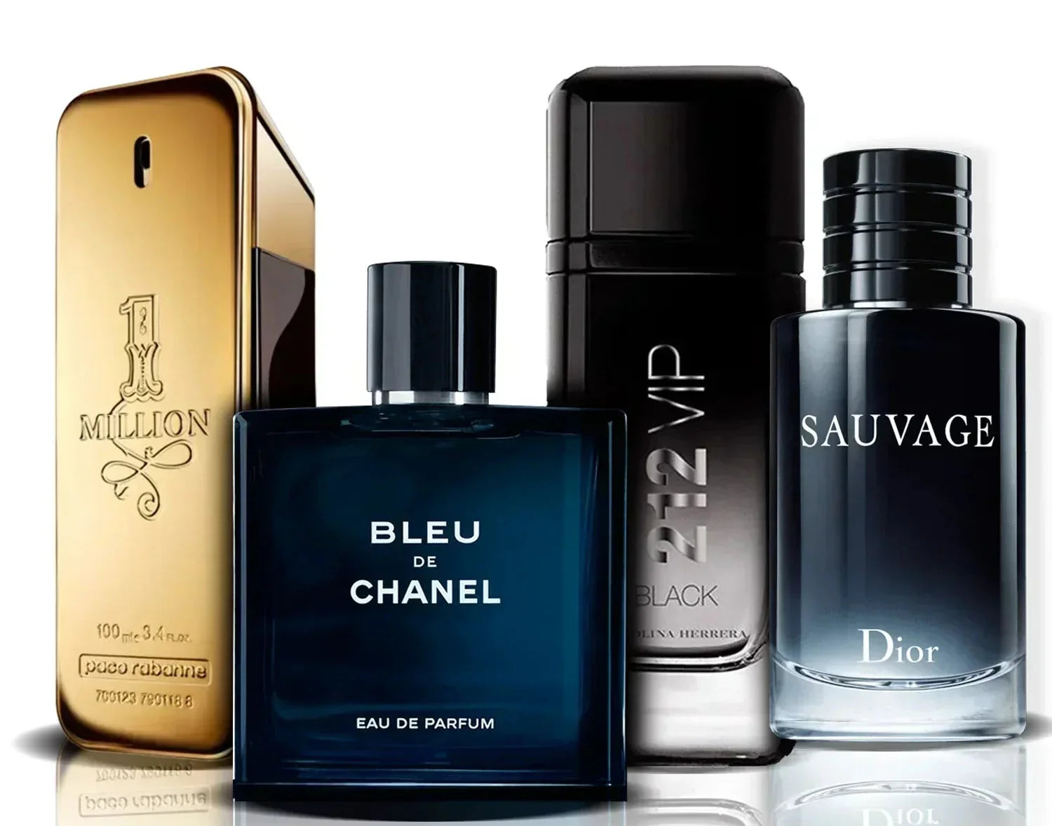 Zestaw 4 perfum | One Million, Bleu de Chanel, 212 VIP Black i Sauvage (100 ml)